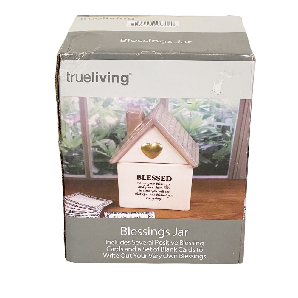 Blessings Jar Ceramic‎ House Home Decor New NWT 6"